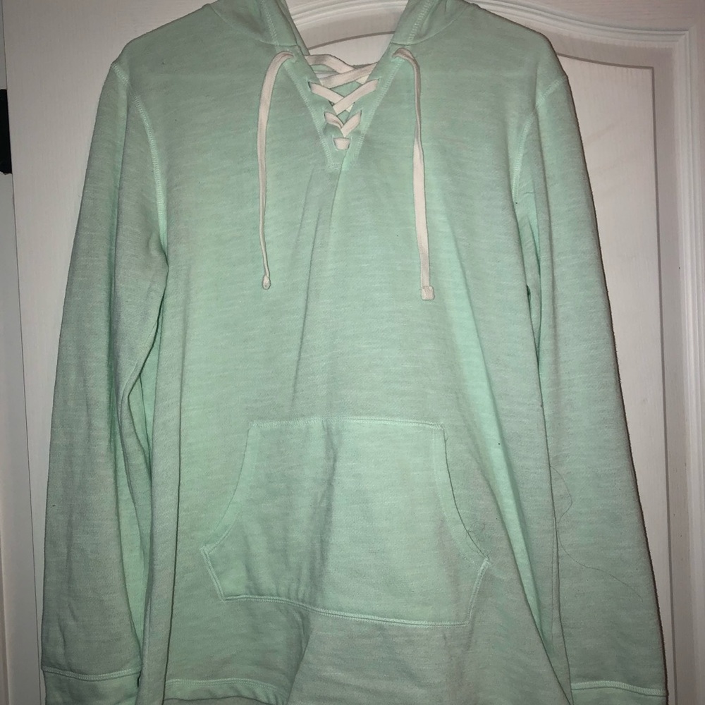 blue tunic with cross ties